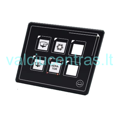 6-ių jungiklių liečiamas skydelis